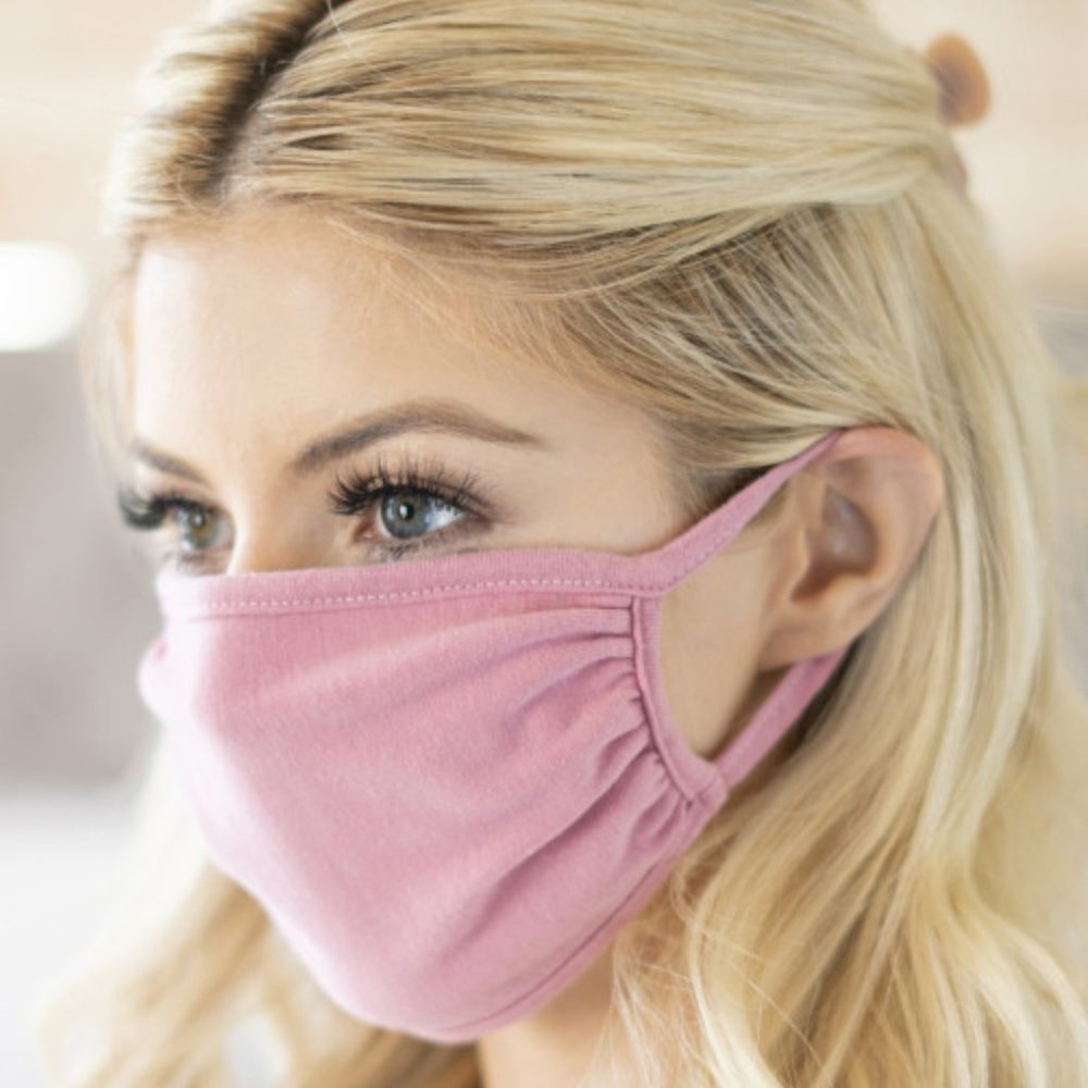 2 for 20! rose pink face mask